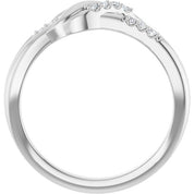Sterling Silver .07 CTW Natural Diamond Knot Ring