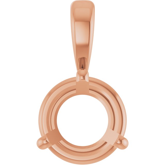 14K Rose Gold 1 CT Lab-Grown Diamond Pendant - LG1036