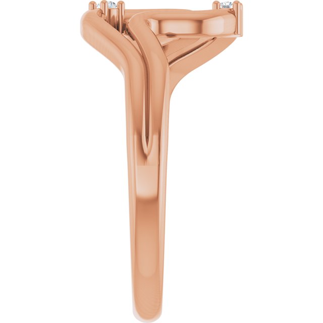 14K Rose .03 CTW Natural Diamond Ring