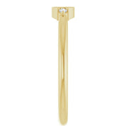 14K Yellow 5x3 mm Oval .03 CTW Natural Diamond Semi-Set Cabochon Ring