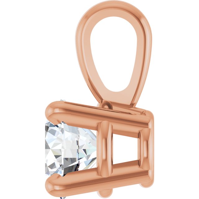 14K Rose 1/4 CT Natural Diamond Pendant