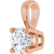 14K Rose 1/4 CT Natural Diamond Pendant