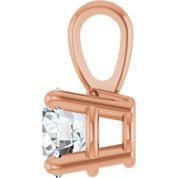 14K Rose 1/3 CT Natural Diamond Pendant