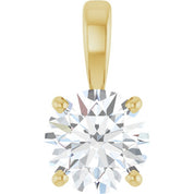 14K Yellow 1 CT Natural Diamond Pendant