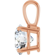 14K Rose 2 CT Lab-Grown Diamond Pendant