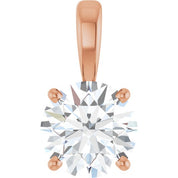 14K Rose 1 1/4 CT Lab-Grown Diamond Pendant