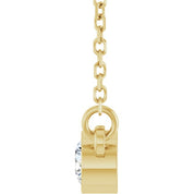 14K Lab-Grown Diamond Solitaire Necklace, 18" Chain, Various Carat Weights Available