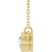 14K Lab-Grown Diamond Solitaire Necklace, 18" Chain, Various Carat Weights Available