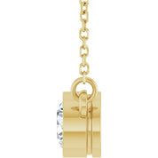 14K Lab-Grown Diamond Solitaire Necklace, 18" Chain, Various Carat Weights Available