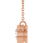 14K Lab-Grown Diamond Solitaire Necklace, 18" Chain, Various Carat Weights Available