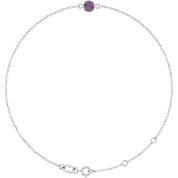 14K White Lab-Grown Alexandrite 6 1/2-7 1/2" Bracelet