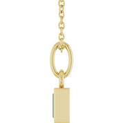 14K Yellow 1/10 CT Lab-Grown Diamond Bezel-Set 16-18" Necklace