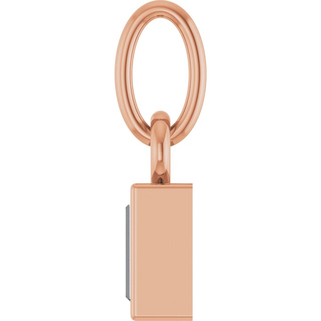 14K Rose 1/10 CT Lab-Grown Diamond Bezel-Set Pendant