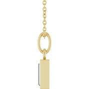 14K Yellow 3/8 CT Lab-Grown Diamond Bezel-Set 16-18" Necklace