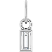 Sterling Silver 1/10 CT Lab-Grown Diamond Bezel-Set Pendant