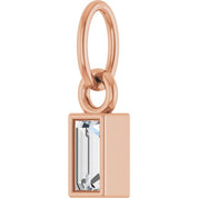 14K Rose 1/10 CT Lab-Grown Diamond Bezel-Set Pendant
