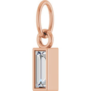 14K Rose 1/6 CT Natural Diamond Bezel-Set Pendant