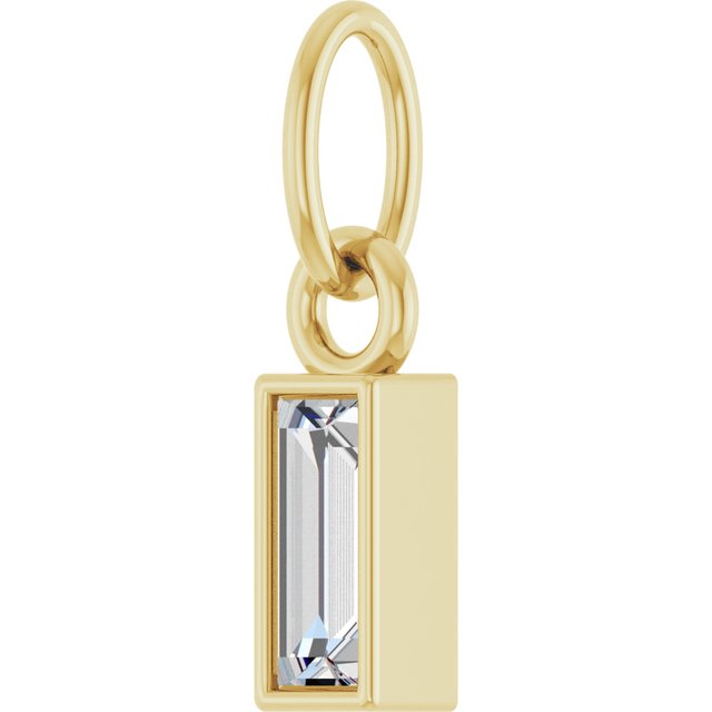 14K Yellow 1/6 CT Natural Diamond Bezel-Set Pendant