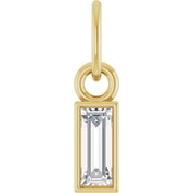 14K Yellow 1/6 CT Natural Diamond Bezel-Set Pendant