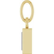 14K Yellow 1/6 CT Natural Diamond Bezel-Set Pendant