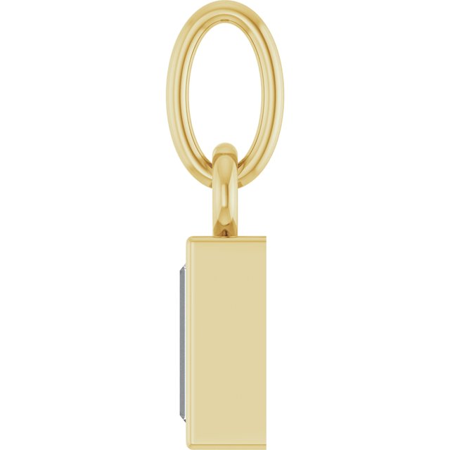 14K Yellow 1/6 CT Natural Diamond Bezel-Set Pendant