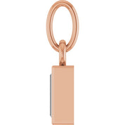 14K Rose 1/6 CT Natural Diamond Bezel-Set Pendant