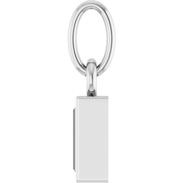 Sterling Silver 1/6 CT Lab-Grown Diamond Bezel-Set Pendant