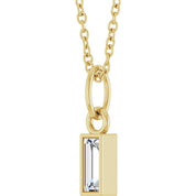 14K Yellow 1/6 CT Natural Diamond Bezel-Set 16-18" Necklace