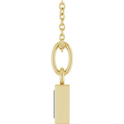 14K Yellow 1/6 CT Natural Diamond Bezel-Set 16-18" Necklace