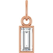 14K Rose 3/8 CT Natural Diamond Bezel-Set Pendant