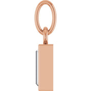 14K Rose 3/8 CT Lab-Grown Diamond Bezel-Set Pendant