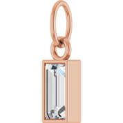 14K Rose 3/8 CT Natural Diamond Bezel-Set Pendant