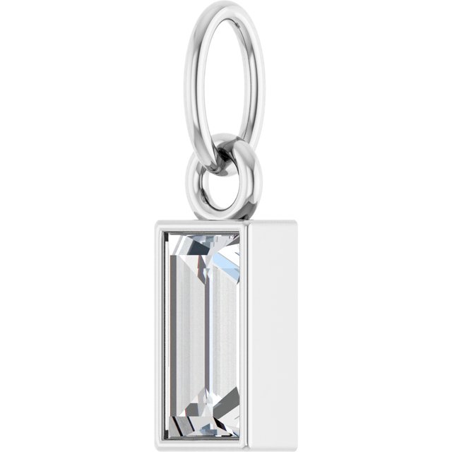 Platinum 3/8 CT Natural Diamond Bezel-Set Pendant