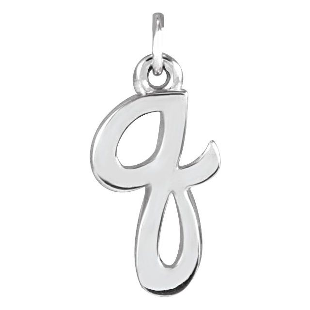 Sterling Silver Petite Initial Q Pendant