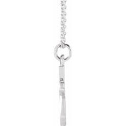14K White Petite Initial Q 16" Necklace