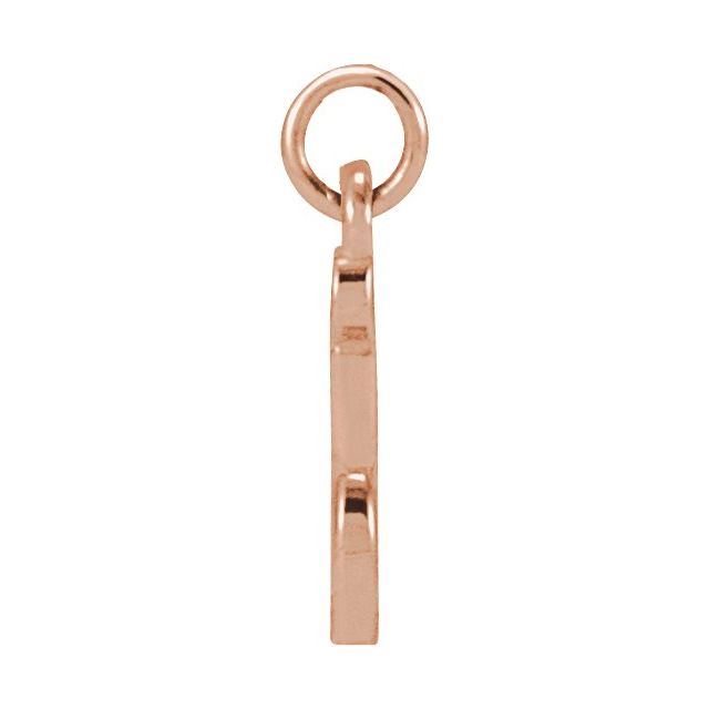 14K Rose Petite Initial I Pendant
