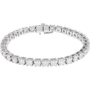 14K White 8 CTW Lab-Grown Diamond Line 7 1/4" Bracelet