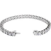 14K White 10 CTW Lab-Grown Diamond Line 7 1/4" Bracelet