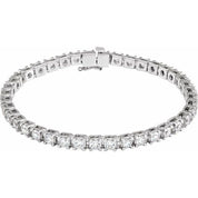 14K White 6 CTW Lab-Grown Diamond Link 7 1/4" Bracelet