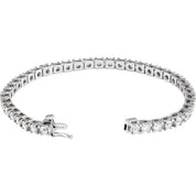 14K White 6 CTW Lab-Grown Diamond Link 7 1/4" Bracelet