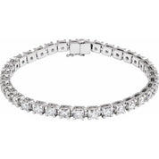 14K White 8 CTW Lab-Grown Diamond Line 7 1/4" Bracelet