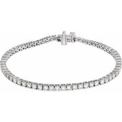 14K White 4 CTW Lab-Grown Diamond Line 7" Bracelet