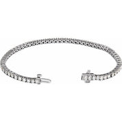 14K White 4 CTW Lab-Grown Diamond Line 7" Bracelet
