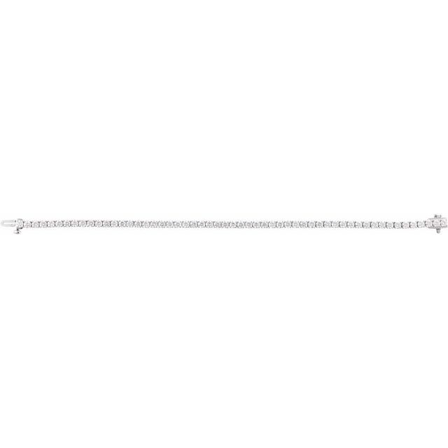 14K White 5 CTW Lab-Grown Diamond Line 7" Bracelet