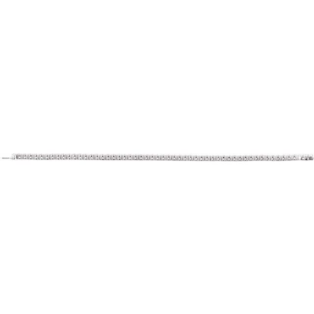 14K White 5 CTW Lab-Grown Diamond Line 7" Bracelet