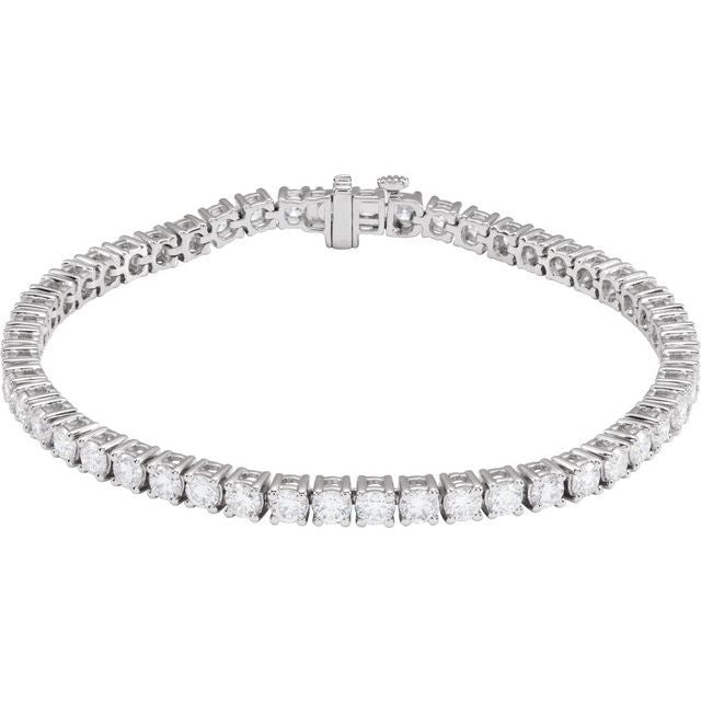 14K White 6 CTW Lab-Grown Diamond Line 7" Bracelet