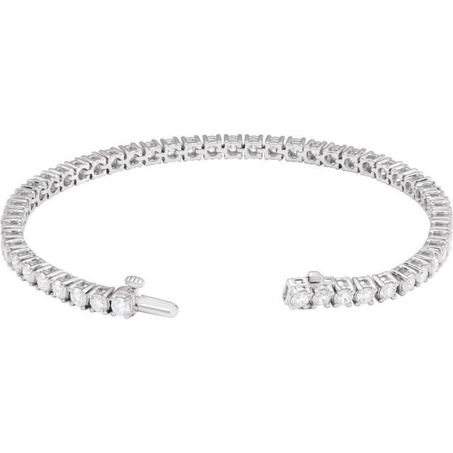 14K White 6 CTW Lab-Grown Diamond Line 7" Bracelet