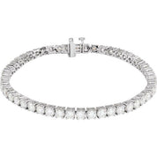 14K White 7 CTW Lab-Grown Diamond Line 7" Bracelet