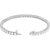 14K White 7 CTW Lab-Grown Diamond Line 7" Bracelet