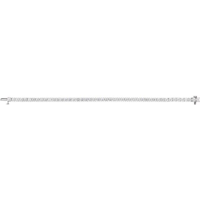14K White 7 CTW Lab-Grown Diamond Line 7" Bracelet